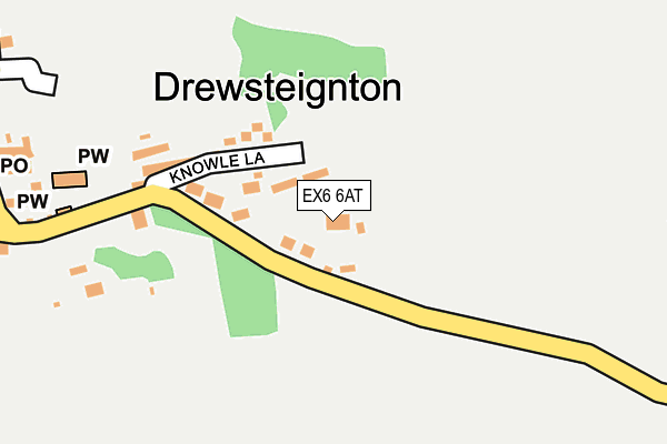 EX6 6AT map - OS OpenMap – Local (Ordnance Survey)