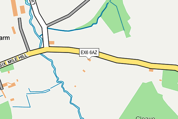 EX6 6AZ map - OS OpenMap – Local (Ordnance Survey)