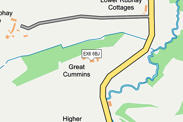 EX6 6BJ map - OS OpenMap – Local (Ordnance Survey)