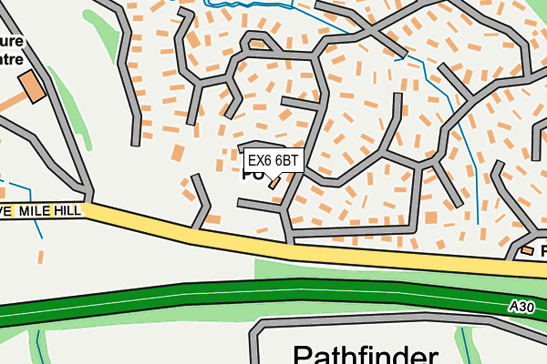 EX6 6BT map - OS OpenMap – Local (Ordnance Survey)