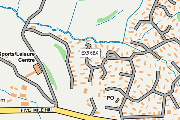 EX6 6BX map - OS OpenMap – Local (Ordnance Survey)