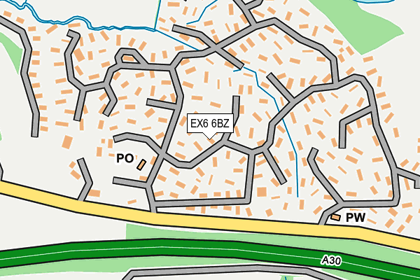 EX6 6BZ map - OS OpenMap – Local (Ordnance Survey)