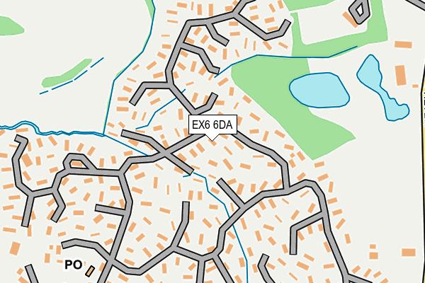 EX6 6DA map - OS OpenMap – Local (Ordnance Survey)