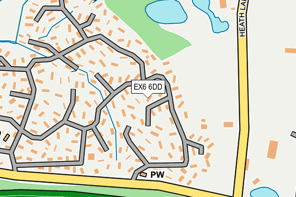 EX6 6DD map - OS OpenMap – Local (Ordnance Survey)