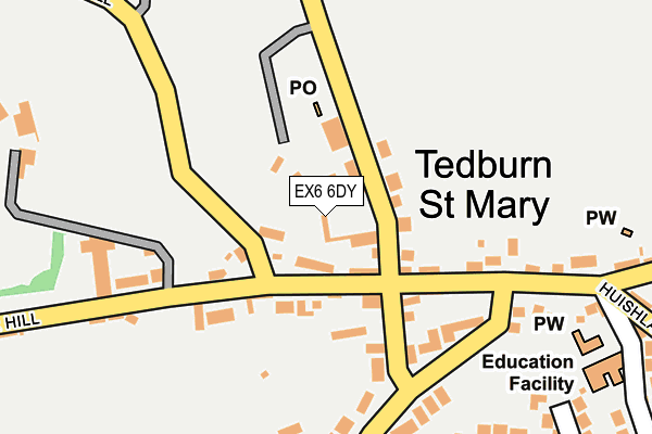 EX6 6DY map - OS OpenMap – Local (Ordnance Survey)