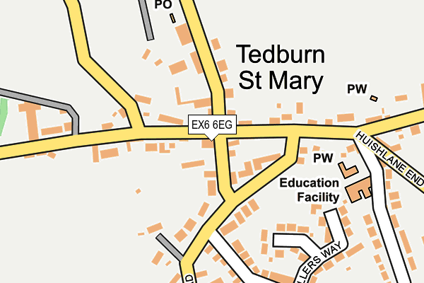 EX6 6EG map - OS OpenMap – Local (Ordnance Survey)