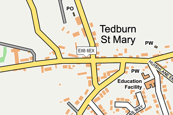 EX6 6EX map - OS OpenMap – Local (Ordnance Survey)