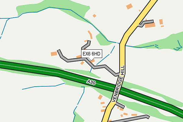 EX6 6HD map - OS OpenMap – Local (Ordnance Survey)