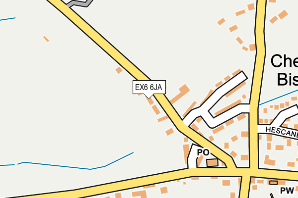 EX6 6JA map - OS OpenMap – Local (Ordnance Survey)