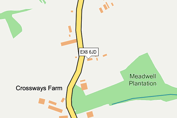 EX6 6JD map - OS OpenMap – Local (Ordnance Survey)