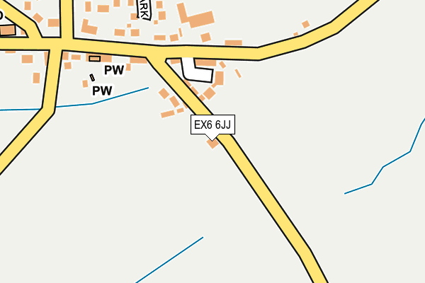 EX6 6JJ map - OS OpenMap – Local (Ordnance Survey)