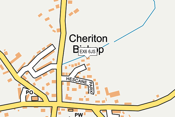 EX6 6JS map - OS OpenMap – Local (Ordnance Survey)