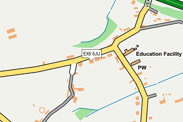 EX6 6JU map - OS OpenMap – Local (Ordnance Survey)