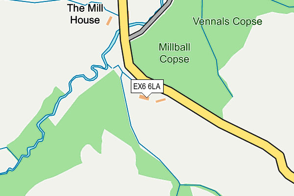 EX6 6LA map - OS OpenMap – Local (Ordnance Survey)