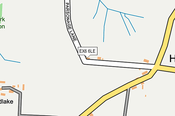 EX6 6LE map - OS OpenMap – Local (Ordnance Survey)