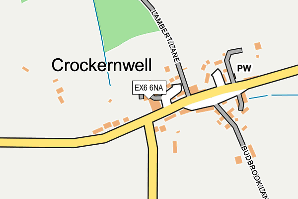 EX6 6NA map - OS OpenMap – Local (Ordnance Survey)