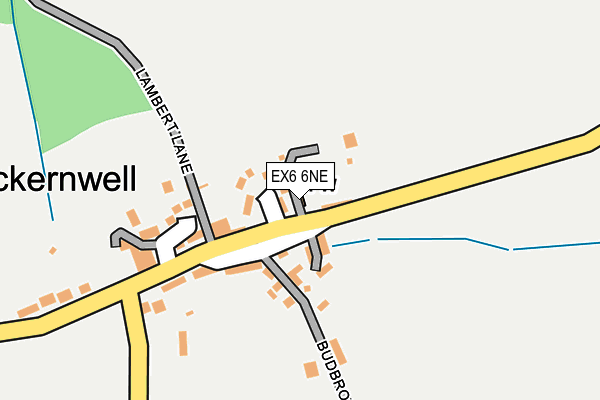 EX6 6NE map - OS OpenMap – Local (Ordnance Survey)