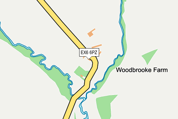 EX6 6PZ map - OS OpenMap – Local (Ordnance Survey)