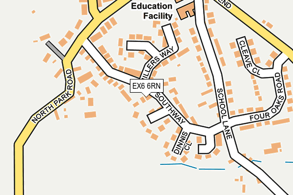 EX6 6RN map - OS OpenMap – Local (Ordnance Survey)