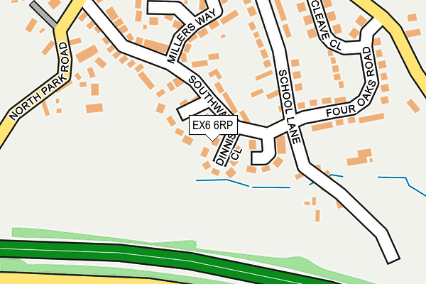 EX6 6RP map - OS OpenMap – Local (Ordnance Survey)