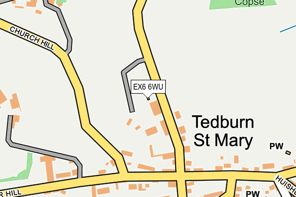 EX6 6WU map - OS OpenMap – Local (Ordnance Survey)