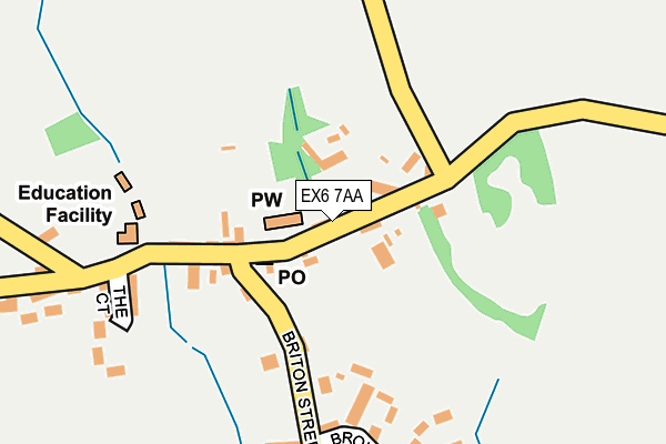 EX6 7AA map - OS OpenMap – Local (Ordnance Survey)