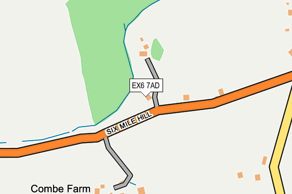 EX6 7AD map - OS OpenMap – Local (Ordnance Survey)