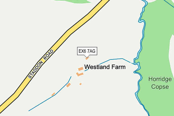 EX6 7AG map - OS OpenMap – Local (Ordnance Survey)