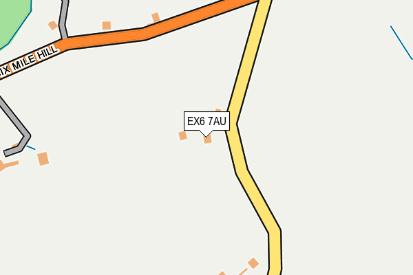 EX6 7AU map - OS OpenMap – Local (Ordnance Survey)