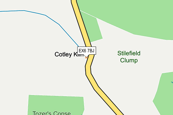 EX6 7BJ map - OS OpenMap – Local (Ordnance Survey)