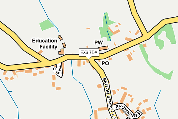EX6 7DA map - OS OpenMap – Local (Ordnance Survey)