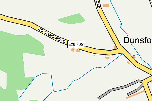 EX6 7DG map - OS OpenMap – Local (Ordnance Survey)