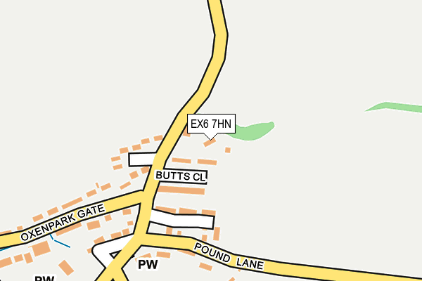 EX6 7HN map - OS OpenMap – Local (Ordnance Survey)