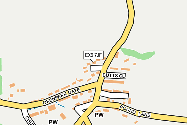 EX6 7JF map - OS OpenMap – Local (Ordnance Survey)