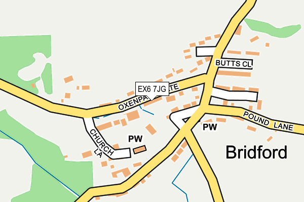 EX6 7JG map - OS OpenMap – Local (Ordnance Survey)