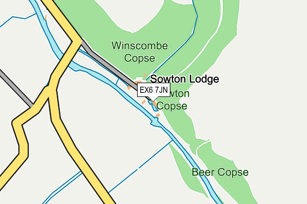 EX6 7JN map - OS OpenMap – Local (Ordnance Survey)