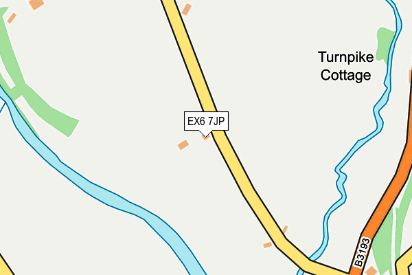 EX6 7JP map - OS OpenMap – Local (Ordnance Survey)