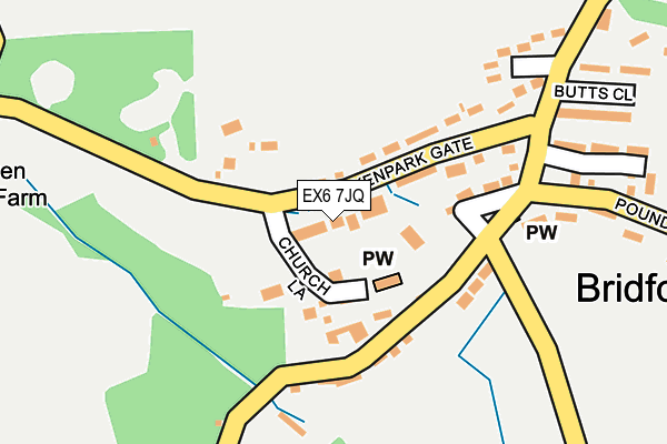 EX6 7JQ map - OS OpenMap – Local (Ordnance Survey)