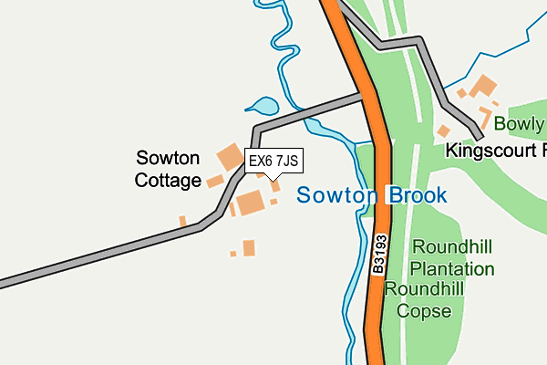 EX6 7JS map - OS OpenMap – Local (Ordnance Survey)