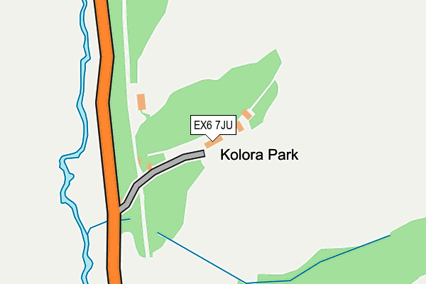 EX6 7JU map - OS OpenMap – Local (Ordnance Survey)