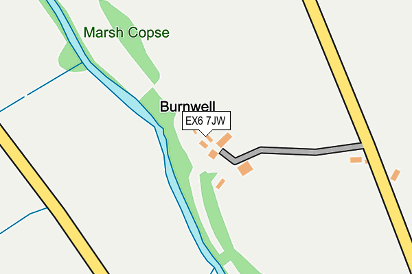 EX6 7JW map - OS OpenMap – Local (Ordnance Survey)