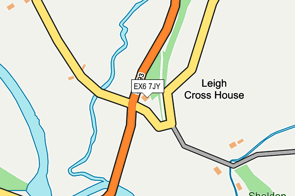 EX6 7JY map - OS OpenMap – Local (Ordnance Survey)