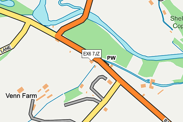 EX6 7JZ map - OS OpenMap – Local (Ordnance Survey)