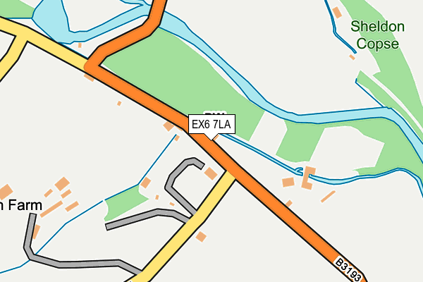 EX6 7LA map - OS OpenMap – Local (Ordnance Survey)