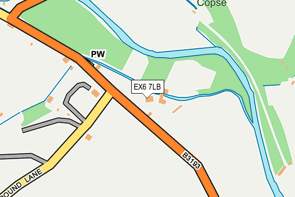 EX6 7LB map - OS OpenMap – Local (Ordnance Survey)