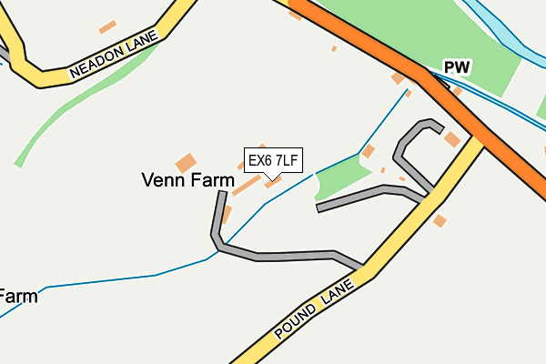 EX6 7LF map - OS OpenMap – Local (Ordnance Survey)