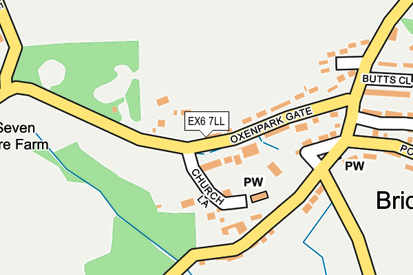 EX6 7LL map - OS OpenMap – Local (Ordnance Survey)