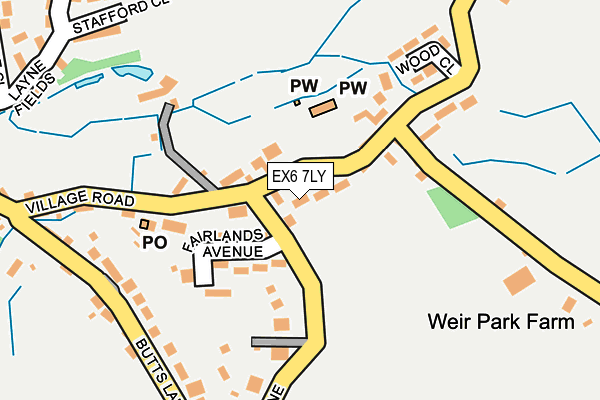 EX6 7LY map - OS OpenMap – Local (Ordnance Survey)