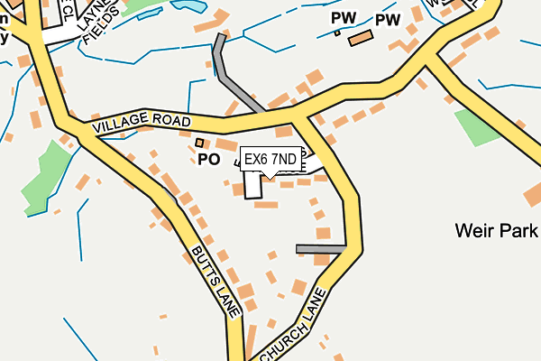 EX6 7ND map - OS OpenMap – Local (Ordnance Survey)