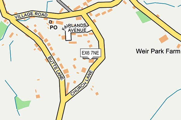 EX6 7NE map - OS OpenMap – Local (Ordnance Survey)